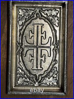 Antique Chocolate Bar Mold Mould Anton Reiche, Germany Decorative F Cross Tin