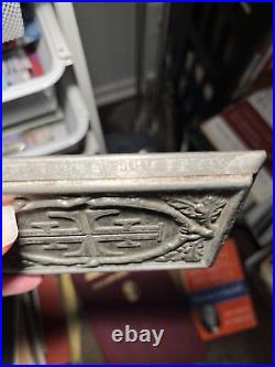 Antique Chocolate Bar Mold Mould Anton Reiche, Germany Decorative F Cross Tin