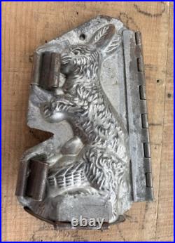 Antique Chocolate Bunny Mold 4 x 7 Excellent