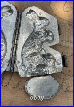 Antique Chocolate Bunny Mold 4 x 7 Excellent