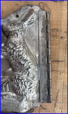 Antique Chocolate Bunny Mold 4 x 7 Excellent