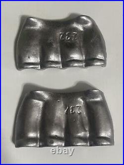 Antique Chocolate Candy Mold 232 MILLS Metal 4 Old World Santa Belsnickel