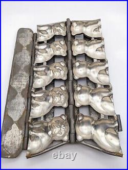 Antique Chocolate Candy Mold Bulldogs Anton Reiche Weygandt