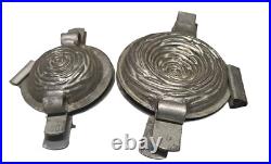Antique Chocolate Candy Molds Birds Nest Metal Primitive 2 Pc Set of 2 #80 #60