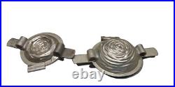 Antique Chocolate Candy Molds Birds Nest Metal Primitive 2 Pc Set of 2 #80 #60