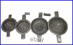 Antique Chocolate Candy Molds Birds Nest Metal Primitive 2 Pc Set of 2 #80 #60