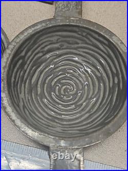 Antique Chocolate Candy Molds Birds Nest Metal Primitive 2 Pc Set of 2 #80 #60