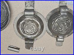 Antique Chocolate Candy Molds Birds Nest Metal Primitive 2 Pc Set of 2 #80 #60