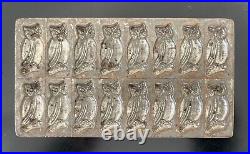 Antique Chocolate Cookie Mold Tray Bird Owl Weygandt New York #4267