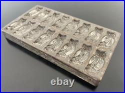 Antique Chocolate Cookie Mold Tray Bird Owl Weygandt New York #4267