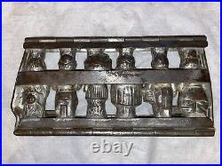 Antique Chocolate Easter Bunny (Wedding & Sporty) Mold Metal Hinged