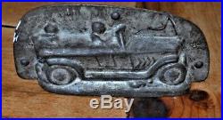 Antique Chocolate Metal Mold Car and Passangers Anton Reiche Rare Old Candy Tin