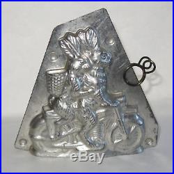 Antique Chocolate Metal Mold Molds Vintage Candy Tin Mould Easter Bunny Rabbit