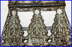 Antique Chocolate Metal Mold REICHE Rare German Christmas Trees Dresden Germany