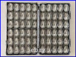 Antique Chocolate Mold 30 Eggs 1 Size Stars Hinged Metal Candy Industrial Decor