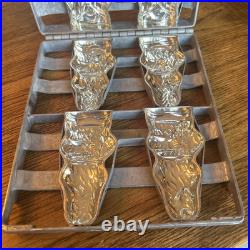 Antique Chocolate Mold 4 Up Bunny Rabbit Metal