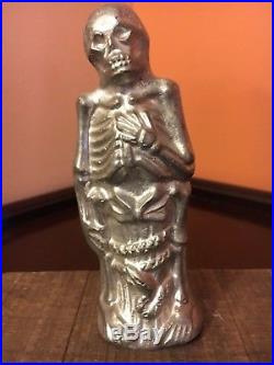 Antique Chocolate Mold Antique Halloween -Metal Skeleton from Chocolate Mold