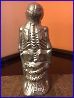 Antique Chocolate Mold Antique Halloween -Metal Skeleton from Chocolate Mold