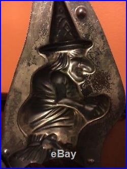 Antique Chocolate Mold Antique Halloween RARE Anton Reiche Witch on Broom