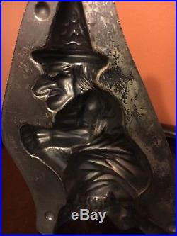 Antique Chocolate Mold Antique Halloween RARE Anton Reiche Witch on Broom