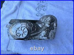 Antique Chocolate Mold Bunny Pulling Cart With Egg 8 Large (S)