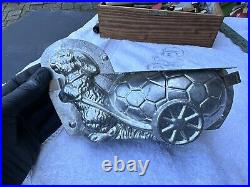 Antique Chocolate Mold Bunny Pulling Cart With Egg 8 Large (S)