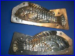 Antique Chocolate Mold Candy Mold 11.5 Tin Fish Mold Metal Mold 1