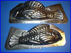 Antique Chocolate Mold Candy Mold 11.5 Tin Fish Mold Metal Mold 4