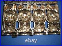 Antique Chocolate Mold Candy Mold Easter Bunny Rabbit Metal Mold