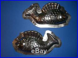 Antique Chocolate Mold Candy Mold Vintage Tin Fish Mold Metal Mold 8