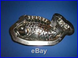 Antique Chocolate Mold Candy Mold Vintage Tin Fish Mold Metal Mold 8