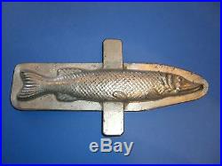Antique Chocolate Mold Candy Mold Vintage Tin Fish Mold Metal Mold 9