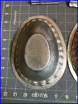 Antique Chocolate Mold Easter Egg With Trim unmarked