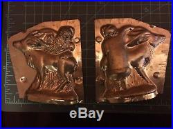 Antique Chocolate Mold Eppelsheimer # 7189 Santa Standing by his Reindeer
