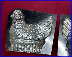 Antique Chocolate Mold Hen On A Nest # 272 Large 7 1/2 European (A)