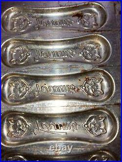 Antique Chocolate Mold Krum's Cat Tongues