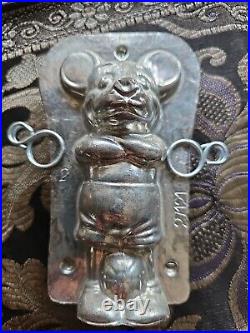 Antique Chocolate Mold Orginal Mickey Mouse From 1920s Rare