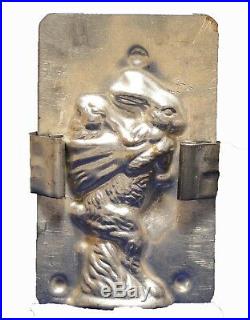 Antique Chocolate Mold RABBIT withBABY RIDING ON HER BACK Eppelsheimer #4807 4 1/2