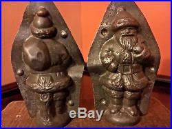 Antique Chocolate Mold -RARE B4 Anton Reiche 41/4 Standing Santa with Bag of Toys