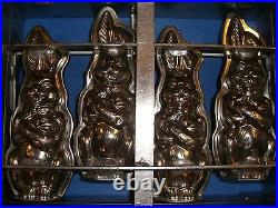 Antique Chocolate Mold RARE Candy Mold Easter Bunny Rabbit Metal Mold HORNLEIN