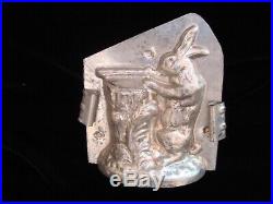 Antique Chocolate Mold-Rabbit with a Rifle