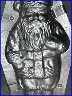 Antique Chocolate Mold Santa 8 1/4 (S)