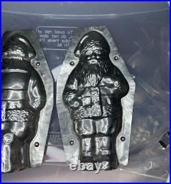 Antique Chocolate Mold Santa 8 1/4 (S)