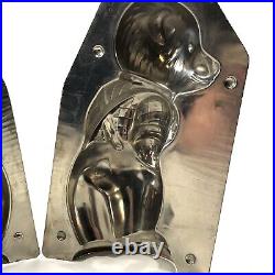 Antique Chocolate Mold Teddy Bear wearing Overalls 8