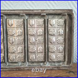 Antique Chocolate Mold Tulips Roses Patterns Cookie Bar Floral Holland Antique Chocolate Mold Tulips Roses Patterns Cookie Bar Floral Holland