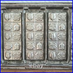 Antique Chocolate Mold Tulips Roses Patterns Cookie Bar Floral Holland Antique Chocolate Mold Tulips Roses Patterns Cookie Bar Floral Holland