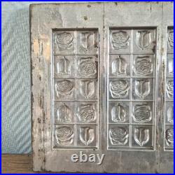 Antique Chocolate Mold Tulips Roses Patterns Cookie Bar Floral Holland Antique Chocolate Mold Tulips Roses Patterns Cookie Bar Floral Holland