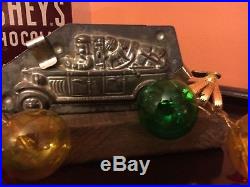 Antique Chocolate Mold -VERY RARE -H Walter (Germany) Santa in Car w Toys # 8461