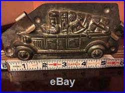 Antique Chocolate Mold -VERY RARE -H Walter (Germany) Santa in Car w Toys # 8461