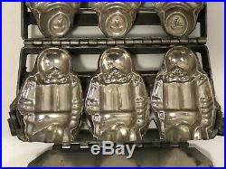 Antique Chocolate Mold with 3 Eskimo/ Inuit Figures Unmarked Heavy Hinged